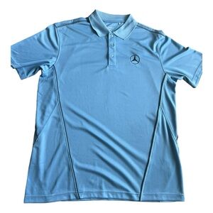 Mercedez Benz Men’s Clique Ice Light Blue Polo Shirt Size Large